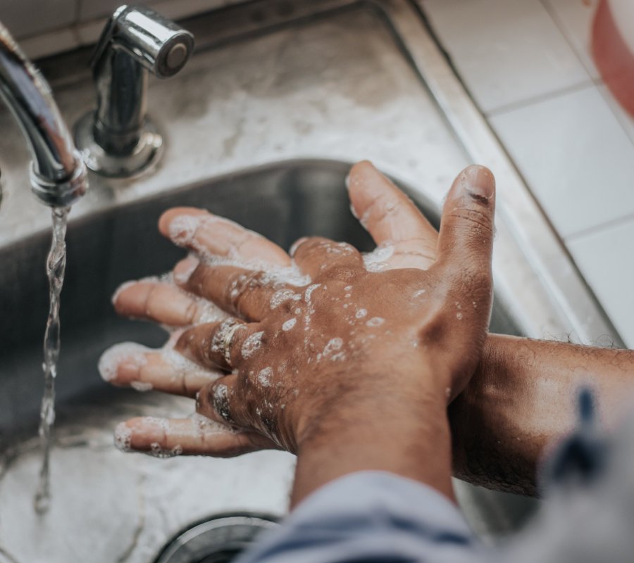 Washing hands